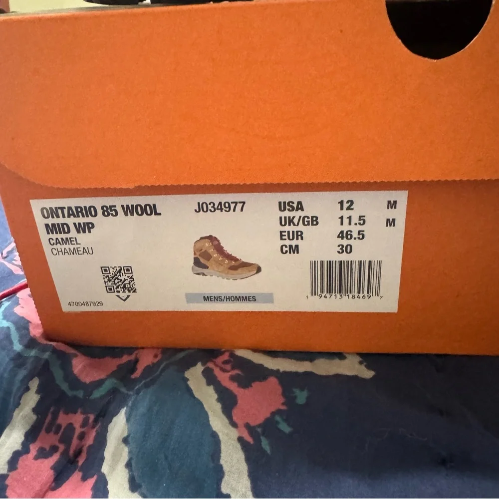Merrell Ontario 85 Wool Mid WP Boots in Camel - Picture 3 of 4